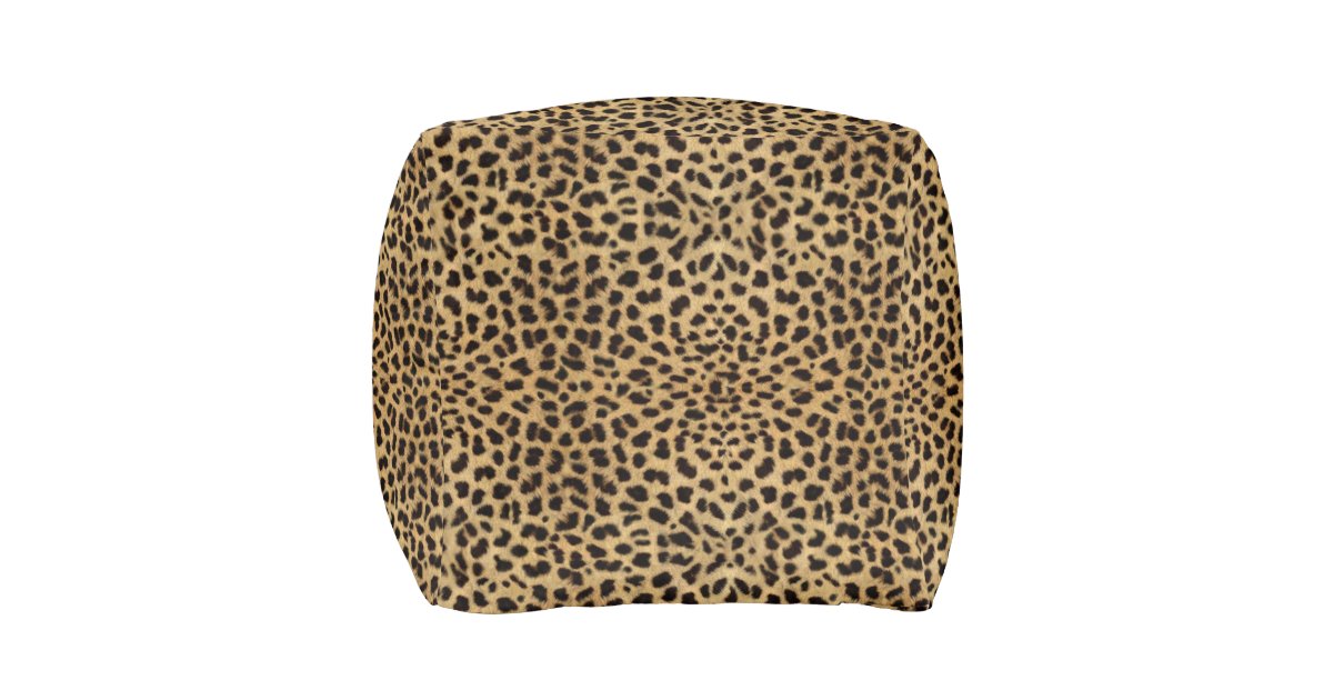 Leopard Spot Pattern Print Pouf Zazzle