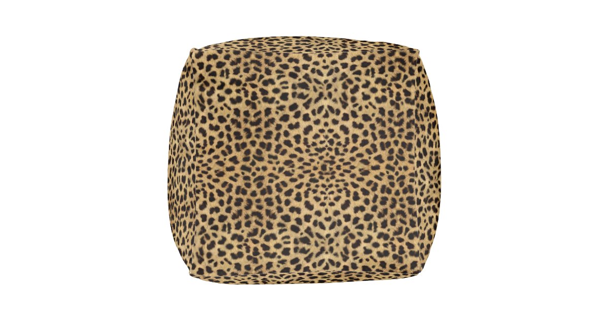 Leopard Spot Pattern Print Pouf Zazzle