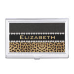 Leopard Spot Rhinestone Diamonds Monogram PHOTO Case For Business Cards Leopard Spot Rhinestone Diamonds Monogram PHOTO Case For Business Cards