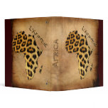 Leopard Spots-Effect MAP OF AFRICA Binder