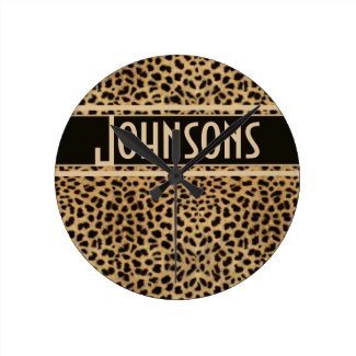 Leopard Spots Pattern Wall Clocks
