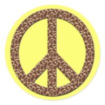 LEOPARD SPOTS PEACE SIGN stickers by dgpaulart LEOPARD SPOTS PEACE SIGN stickers