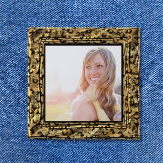 Leopard Spots Photo Frame Button button