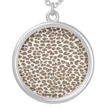 Leopard Spots Sterling Silver Necklace Pendent