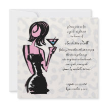 leopard white; bachelorette personalized invitation