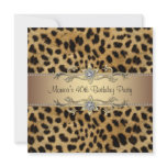Leopard Womans 40th Birthday Party Announcement