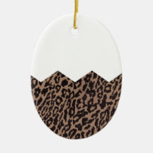 leopardo del galón ornamento de navidad
