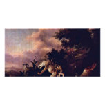 Leopards Fall To A Boar By Prasch Wenzel Ignaz Photo Cards