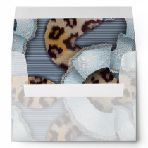 Leopards 'n Lace - blue - Envelopes