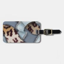 Leopards 'n Lace - blue - Tag For Luggage