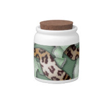 Leopards 'n Lace - green - Candy Jar