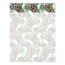 Leopards 'n Lace - green - Custom Letterhead