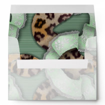 Leopards 'n Lace - green - Envelope