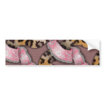 Leopards 'n Lace - intense pink - Bumper Sticker