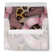 Leopards 'n Lace - intense pink - Envelope