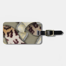 Leopards 'n Lace - ivory Bag Tags
