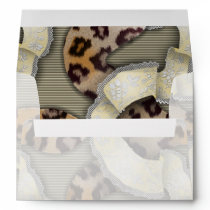 Leopards 'n Lace - ivory Envelopes