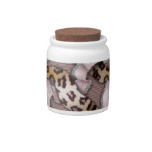 Leopards 'n Lace - pastel pink - Candy Jar