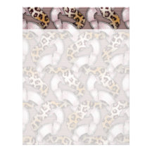 Leopards 'n Lace - pastel pink - Custom Letterhead