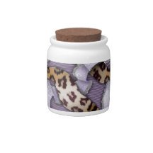 Leopards 'n Lace - purple - Candy Jar