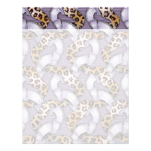 Leopards 'n Lace - purple - Letterhead Design
