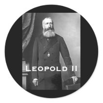 Leopold II van België Round Stickers
