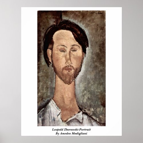 Leopold Zborowski-Portrait By Amedeo Modigliani Poster