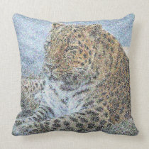 lepord looking throw pillow