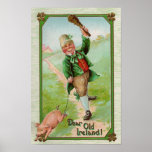 Leprechaun and Pig Print