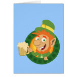 Leprechaun by Pot of Gold Card