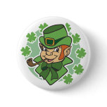 Leprechaun Cartoon St. Patrick's Day buttons