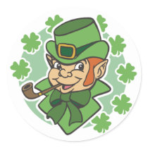 Leprechaun Cartoon St. Patrick's Day Sticker