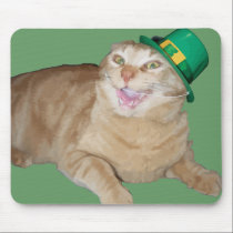 Leprechaun Cat Mousepad mousepads