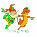 Leprechaun dancing with mouse sculpture photo sculptures