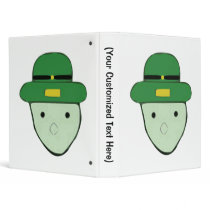 Leprechaun Green Colored Sketch Meme Vinyl Binder