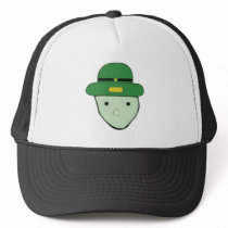 Leprechaun Green Colored Sketch Meme Mesh Hat