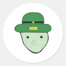 Leprechaun Green Colored Sketch Meme Sticker