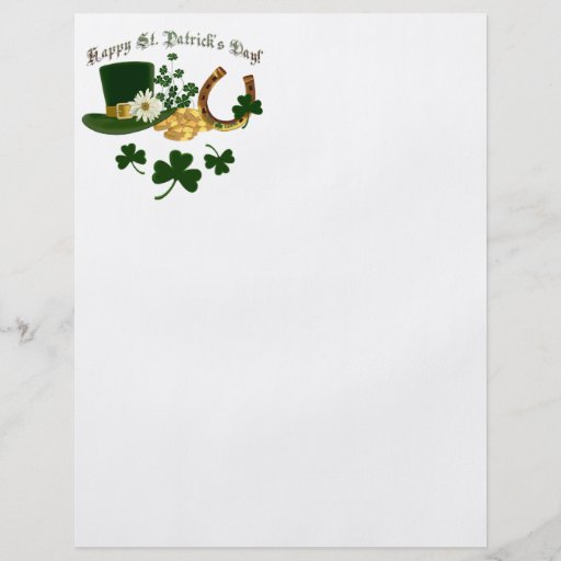 Leprechaun Hat Gold Horseshoe - St Patrick's Full Color Flyer