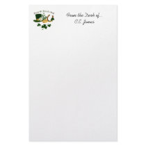 Leprechaun Hat Gold Horseshoe - St Patrick's Stationery Paper