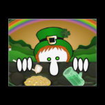Leprechaun Kilroy Postcard