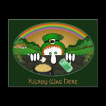 Leprechaun Kilroy Postcard 2