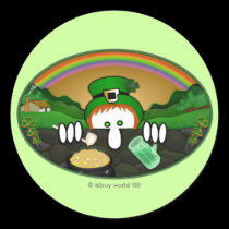 Leprechaun Kilroy Sticker