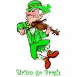 Leprechaun playing fiddle sculpture cut outs