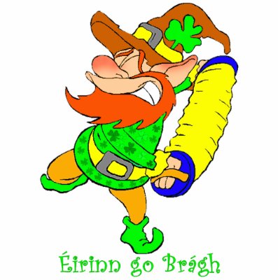 Leprechaun playing music sculpture cut out by IrishPirateQueen