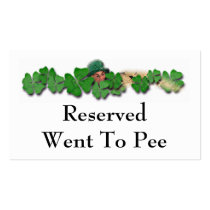 Leprechaun Reserve Your Spot Card business cards by orglioness Leprechaun Reserve Your Spot Card business cards