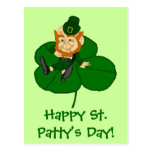 Leprechaun Shamrock Postcard