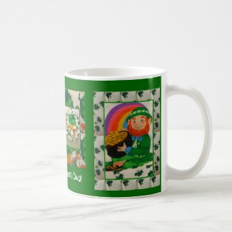 Leprechaun & Shamrocks Happy St. Patrick's Day Mug
