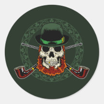Leprechaun Skull Sticker