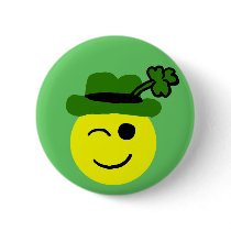 Leprechaun smiley buttons