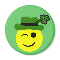 Leprechaun smiley magnets